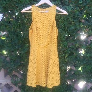 Yellow Eyelet Dress